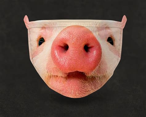 Pig Snout Face Mask Sublimation Face Mask with Mouth and | Etsy | Face mask, Pig snout, Mask