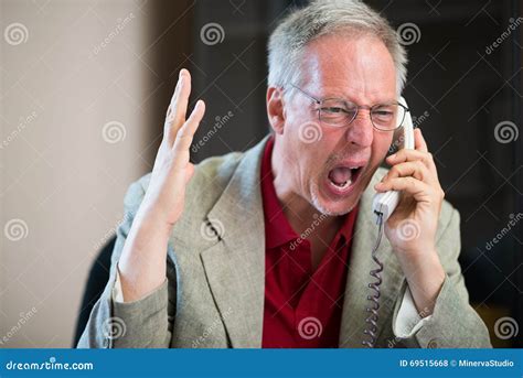 Angry Man Yelling on the Phone Stock Photo - Image of scream, phone: 69515668