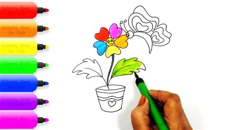 Flowers In A Pot Drawing at GetDrawings | Free download