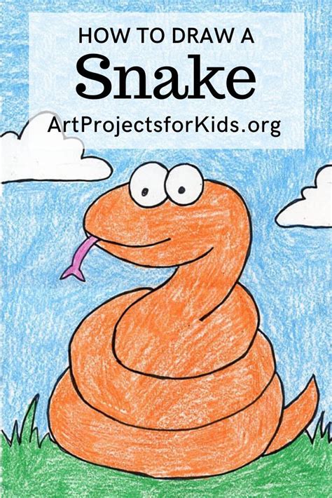 Learn how to draw a Snake with this fun and easy art project for kids. Simple step by step ...