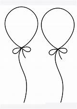 Birthday Balloons Coloring Pages Printable sketch template