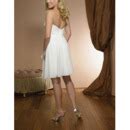 Inexpensive A-Line Strapless Short Chiffon Summer Simple Wedding Dress with Ruched Bodice - US ...