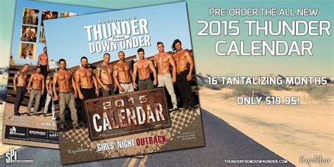 Have you gotten your 2015 Thunder From Down Under Calendar yet? #2015ThunderCalendar | Thunder ...