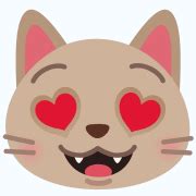 Cat Heart Eyes Emoji 2