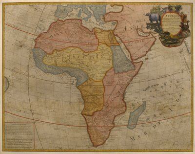 Map of Africa, Published in 1700, Paris by Guillaume Delisle