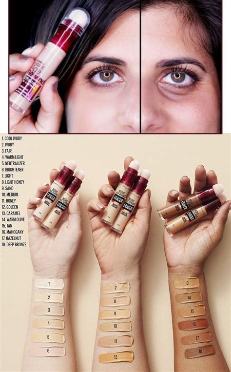 The Best 8 Maybelline Instant Age Rewind Concealer Shades Swatches - trillionplpics