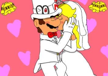 Mario and Peach's Wedding by SuperPeachOdyssey on DeviantArt