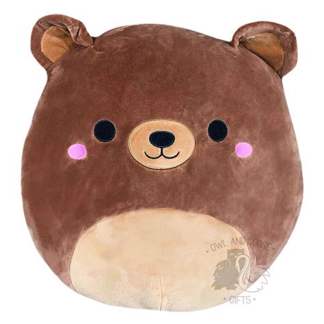 Squishmallow 16 Inch Omar the Brown Bear Backpack - Owl & Goose Gifts