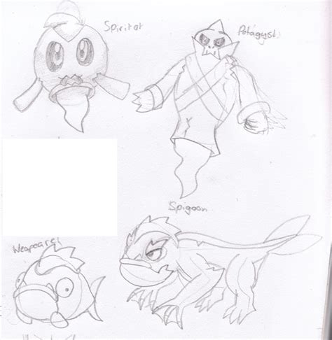 Fakemon Sketches by ScoIipedes on DeviantArt