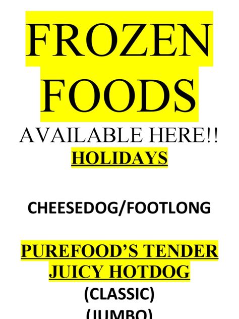 FROZEN FOODS AVAILABLE HERE.docx