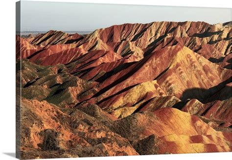 Rainbow Mountains Of Danxia At Sunset, Gansu, China Wall Art, Canvas Prints, Framed Prints, Wall ...