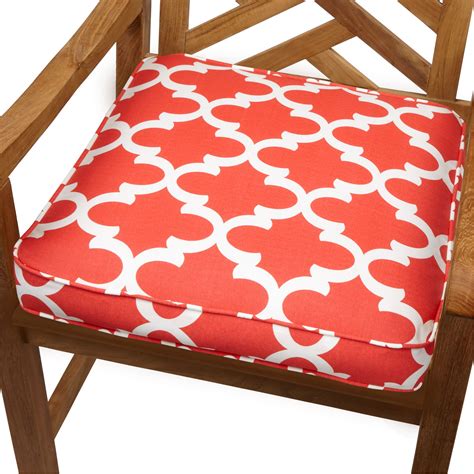 Scalloped Coral 20-inch Indoor/ Outdoor Corded Chair Cushion | Overstock.com S… | Outdoor dining ...