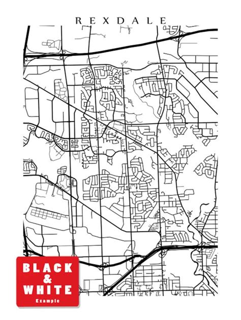 Rexdale Map Print Toronto Poster - Etsy