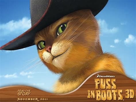 Puss in Boots Cartoon wallpaper - cat with hat ~ Cartoon Wallpaper