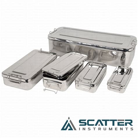 Sterilization Stainless Steel Box With locking System - Scatter Instruments