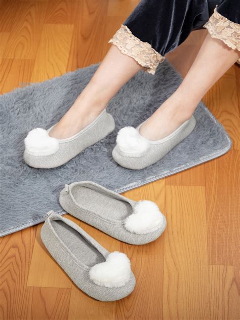 2Pack Women's Memory Foam Slippers Cute Knitted Cotton House Slippers Shoe Closed Toe Non-Slip ...