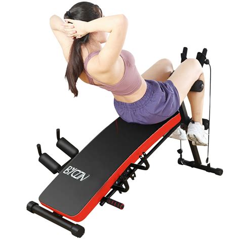 OUSGAR Sit Up Bench Foldable Workout Bench Adjustable Ab Bench ...