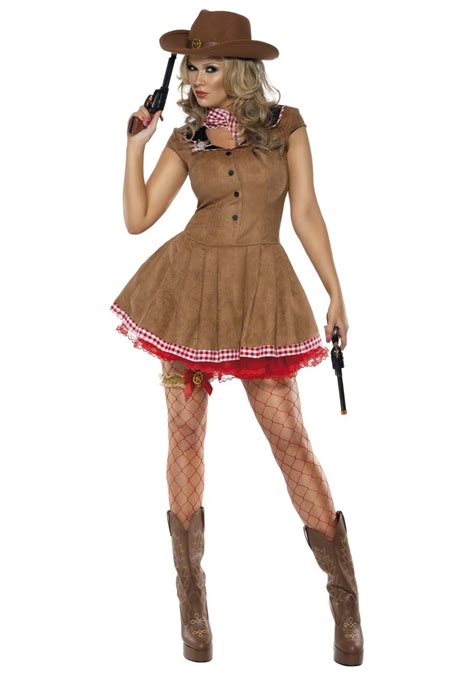 Fancy Dress Adult Cowgirl - Womens Brown Western Cowboy Costume Wild U00 662 5026619006627 | eBay