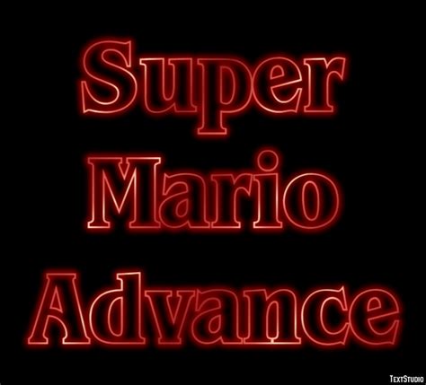 Super Mario Advance Text Effect and Logo Design Videogame