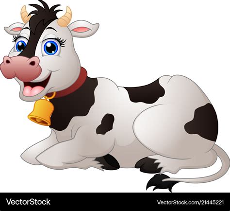 Cute cartoon cow Royalty Free Vector Image - VectorStock