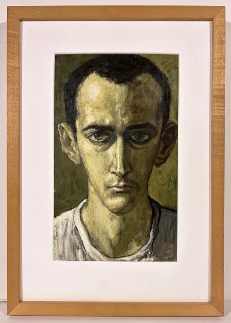 MID CENTURY MODERN EXPRESSIONIST PAINTING of a YOUNG MAN $249.99 - PicClick