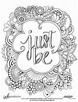 Mindfulness Quotes Coloring Pages Just Be  Free Printable sketch template