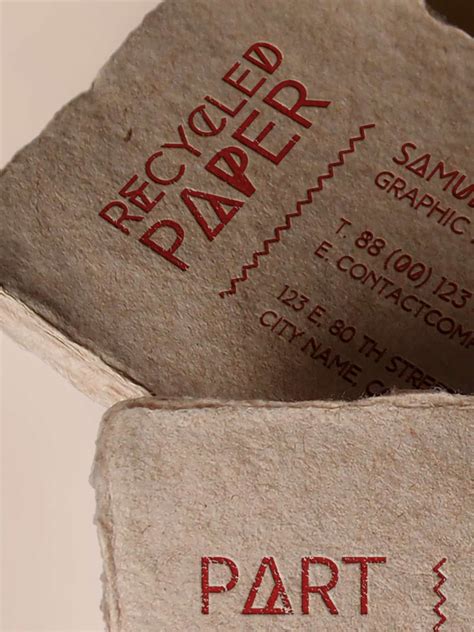 Recycled Paper Business Card - Terra-Khaya