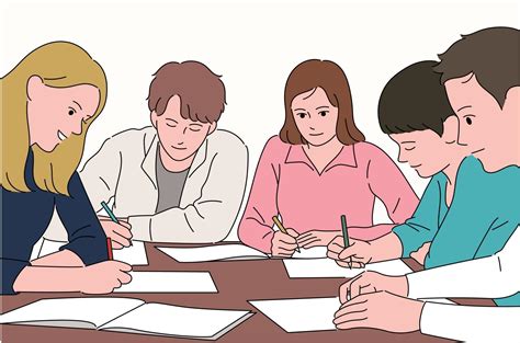 people are studying together 2176122 Vector Art at Vecteezy