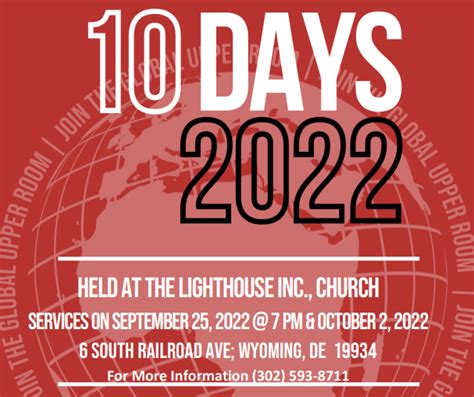 10 Days of Prayer Update 9-22-2022 – Lighthouse Church, Inc