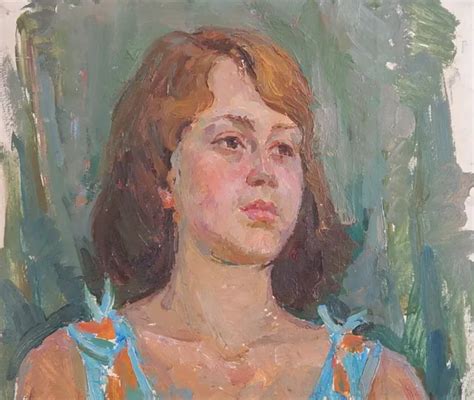 WOMAN FEMALE PORTRAIT Oil Painting Original Vintage Antique Soviet Ukrainian Art £197.37 ...