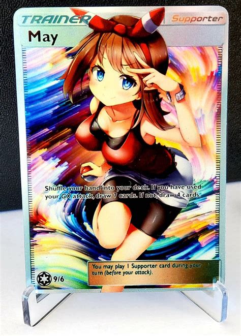 Custom Fan Made Orica Pokemon Card MAY Full Art Holographic | Etsy UK