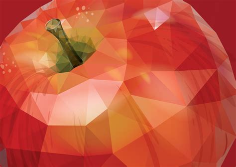 Red apple digital artwork, apples, low poly HD wallpaper | Wallpaper Flare