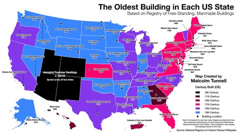 The Oldest Building in Each U.S. State Mapped - Vivid Maps