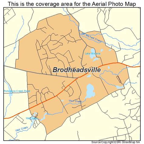 Aerial Photography Map of Brodheadsville, PA Pennsylvania