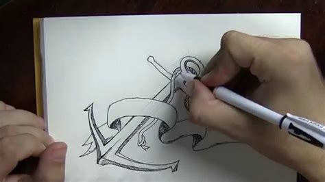 Sea anchor with rope. Time laps drawing. - YouTube