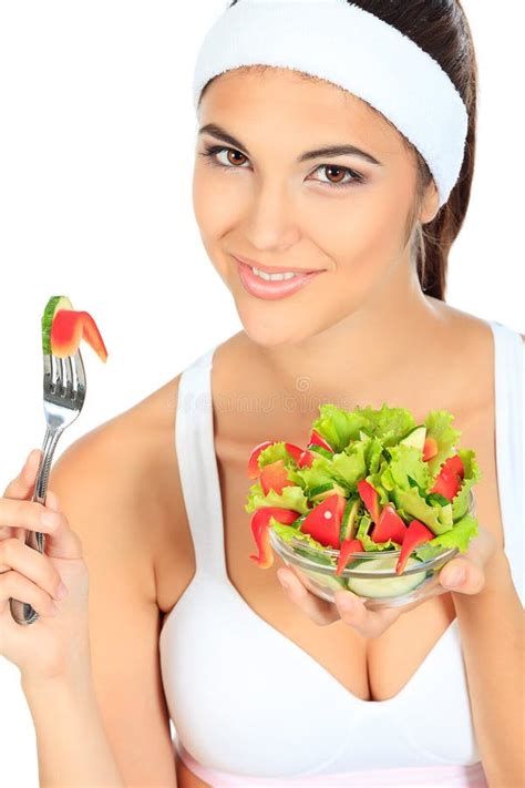 Muscular Man Wearing a Red Apron and Preparing a Salad Stock Photo - Image of organic, meal ...