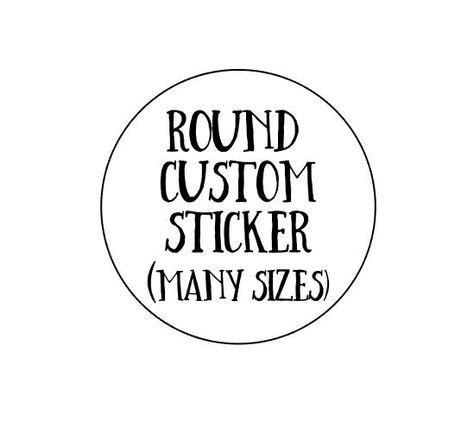 Custom Round Stickers custom labels custom clear stickers | Etsy | Personalized stickers labels ...