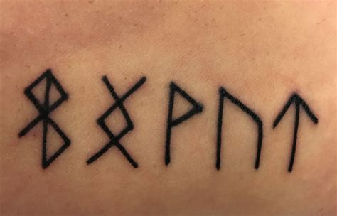 Viking runes tattoo, Peace, new beginnings, love/joy, strenght, warrior. | Rune tattoo, Viking ...