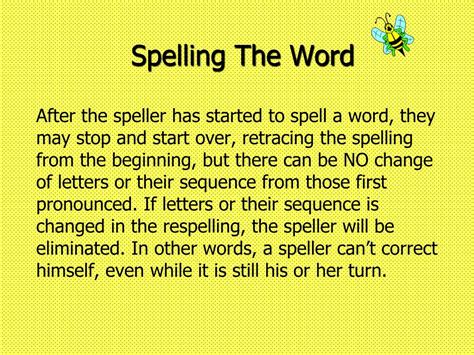 PPT - Spelling Bee Rules PowerPoint Presentation, free download - ID ...