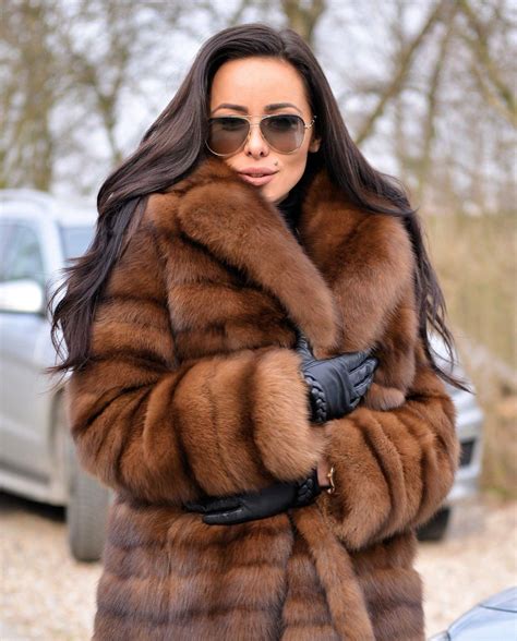 NEW BARGUZIN RUSSIAN SABLE FUR LONG COAT CLAS OF JACKET MINK FOX LYNX CHINCHILLA | eBay #Women ...