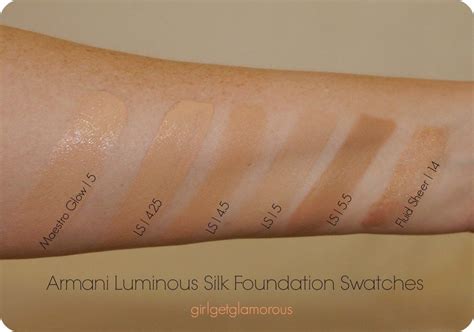 Armani Luminous Silk Foundation Photos + Swatches of shades: 4 - 4.25 ...