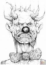 Very Evil Clown coloring Page  Free Printable Coloring Pages sketch template