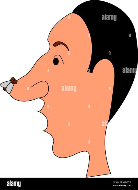 Mans big nose Stock Vector Images - Alamy
