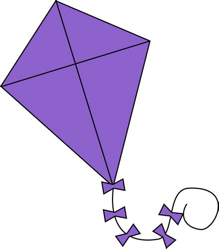 an image of a purple kite flying in the air with arrows coming out of it