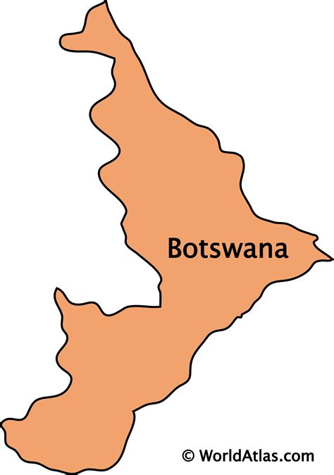 Botswana Map Outline Outline Map - vrogue.co