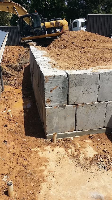 Concrete Block Walls | Coastrock & Earth Excavations