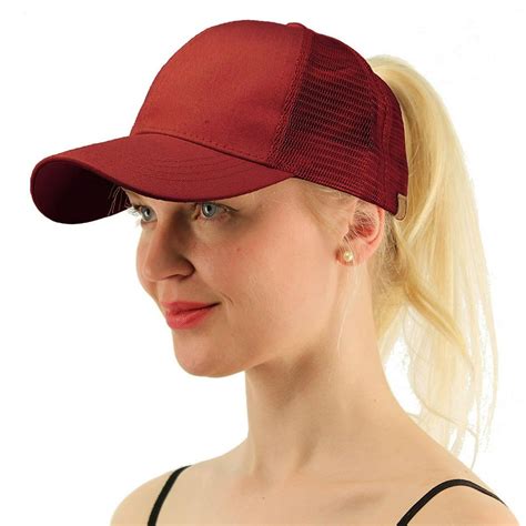 2018 Ponytail Baseball Cap Women Messy Bun Hat Snapback - Walmart.com - Walmart.com