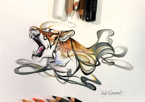 Wild Animal Spirits In Pencil And Marker Illustrations By Katy Lipscomb (Interview)