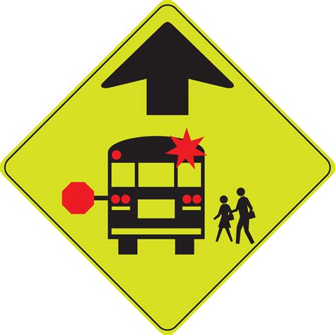 school_bus_stop_ahead | Driving Test Sample