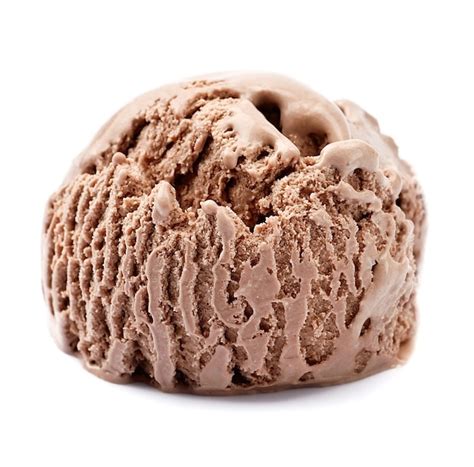 Premium Photo | Chocolate ball ice cream isolated on white.